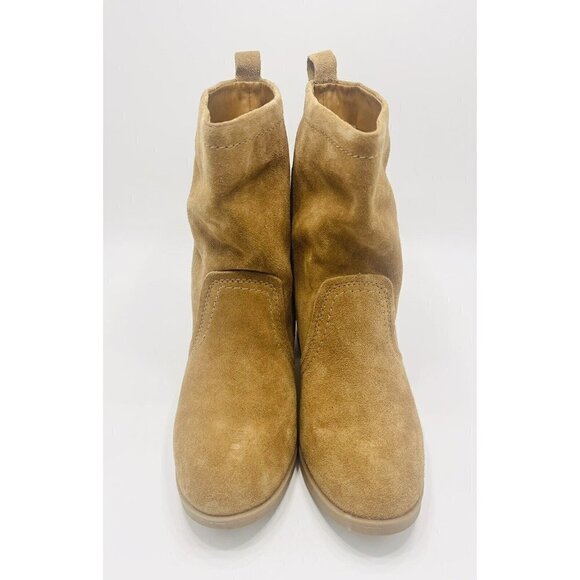 Sonoma Women’s Genuine Suede Brown Ankle Boots Size 7 Chestnut SNKINSLEY Leather - Picture 2 of 8